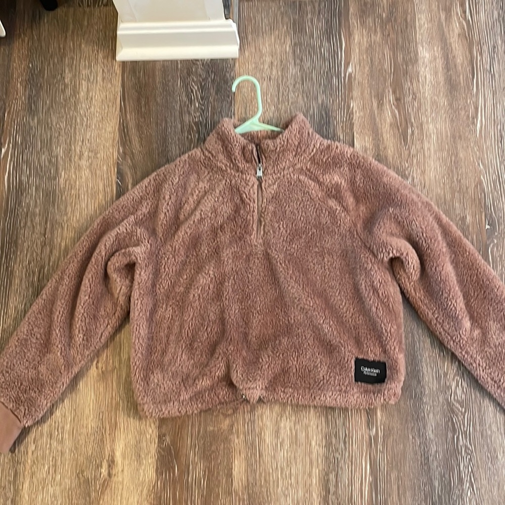 CK fuzzy pullover.